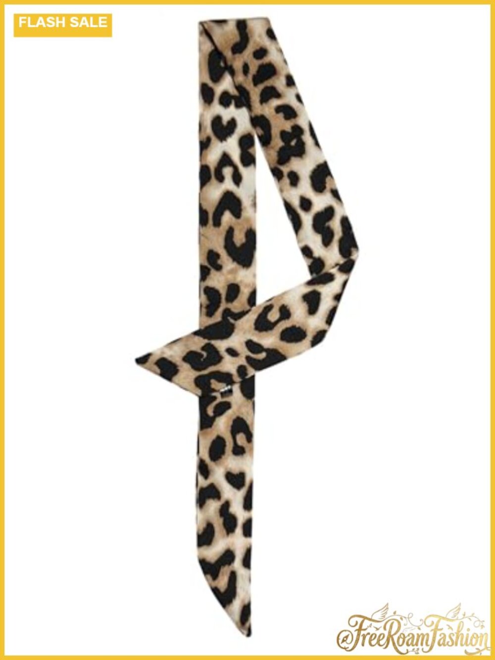 Skinny Scarf Thin Long Neckscarf Leopard Print Hairband Waistband Bag Handle